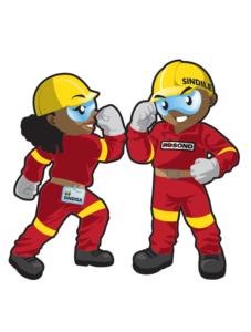 Rosond safety mascots Sindile and Sindisa promote Zero Harm